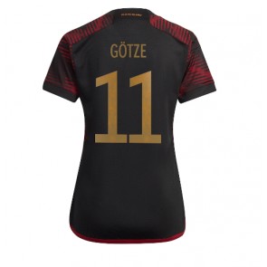 Maillot de foot Allemagne Mario Gotze #11 Extérieur Femmes Monde 2022 Manches Courte